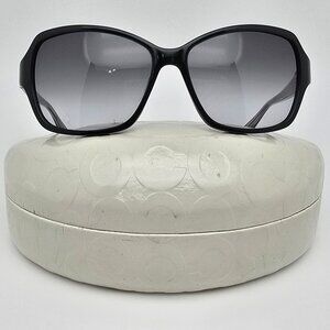 Coach Paige S8031 Black Frame Grey Gradient Lens Sunglasses w/ Case 58-15-125